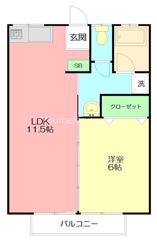 コーポ池田 204号室 間取り