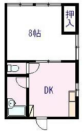 コーポ開成 203号室 間取り