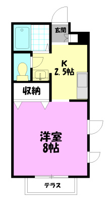 CASA DE LA COSTA 101号室 間取り