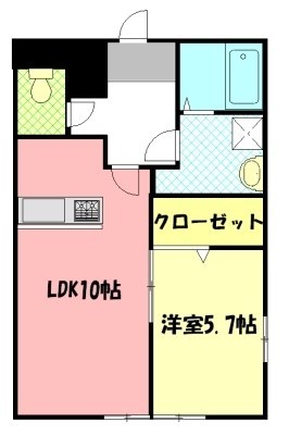 オリーブみずき 401号室 間取り