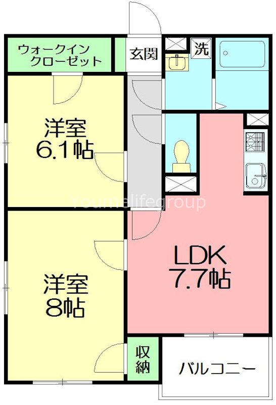 クローバーガーデン 103号室 間取り