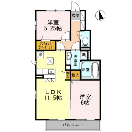 松涛 101号室 間取り
