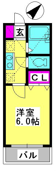 キャンパスコート 111号室 間取り