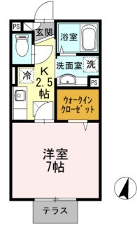 リベラ湘南 103号室 間取り