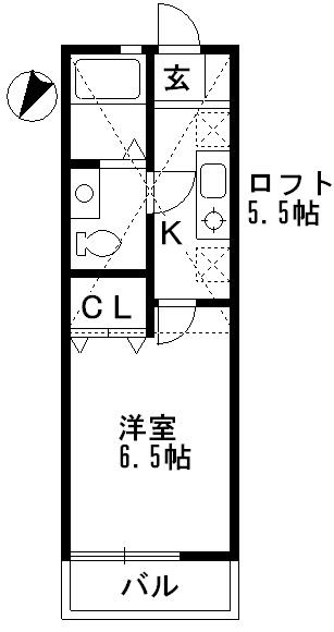 ラズベリーリーフ 203号室 間取り