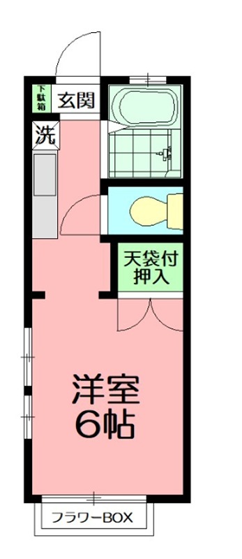 ビュー湘南 1A号室 間取り