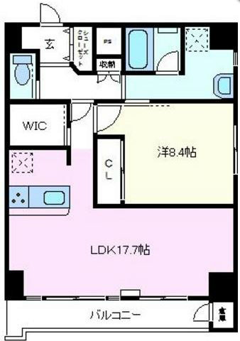 プルミエール湘南台 801号室 間取り