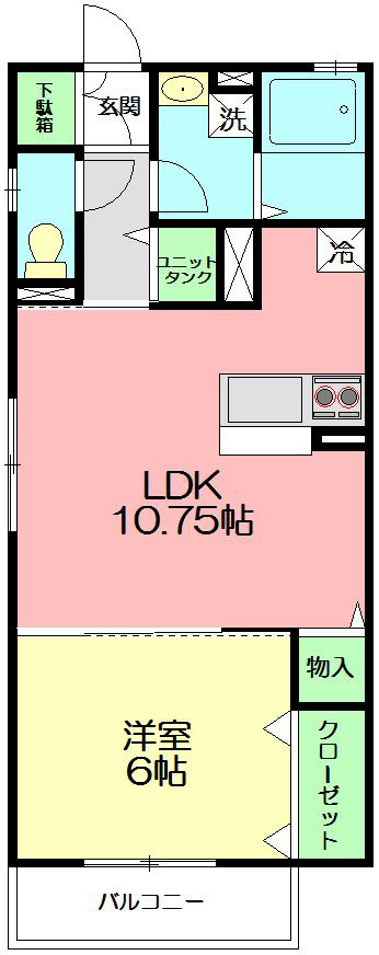 ディアベルジュ 205号室 間取り