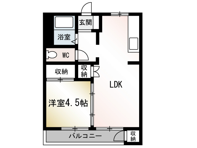 桔梗台ハイム 13号室 間取り