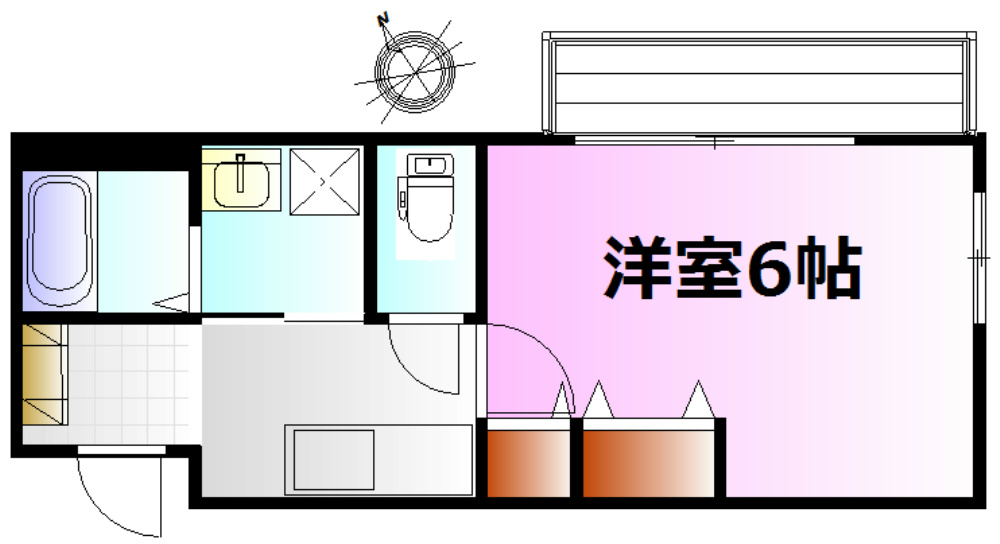 オリオンスクエア 201号室 間取り