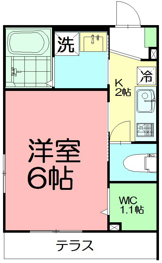 エスコート藤沢 102号室 間取り