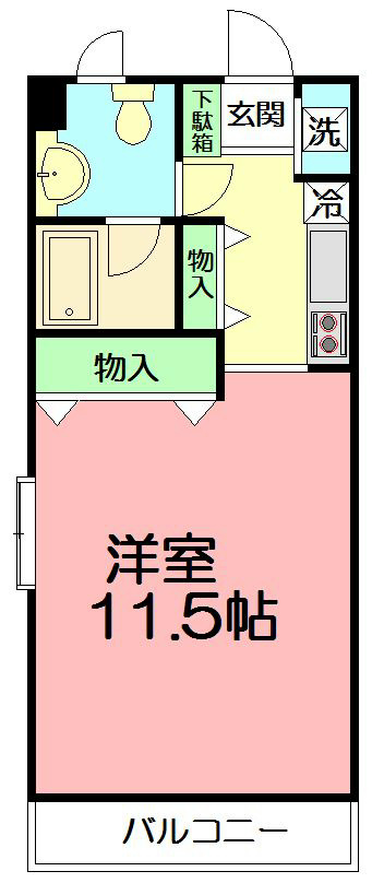 COM'S-1（コムズワン） 205号室 間取り