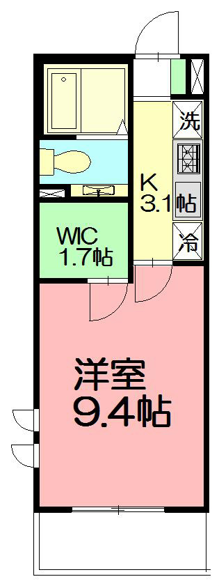 オクト鵠沼海岸 101号室 間取り