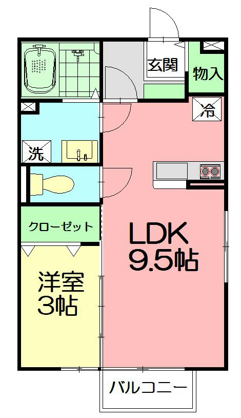 第3サニーサイト 101号室 間取り