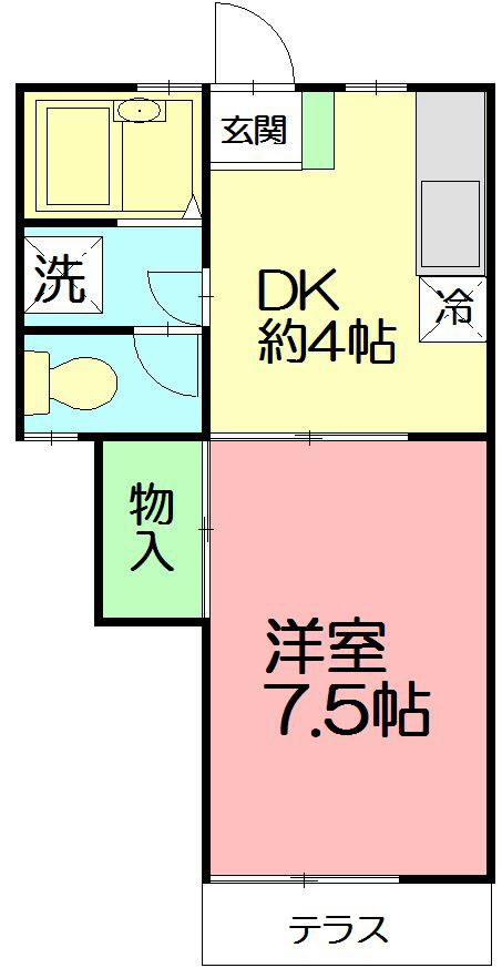 サンフラワーN 105号室 間取り