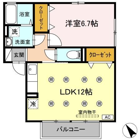 セジュール芹沢 202号室 間取り