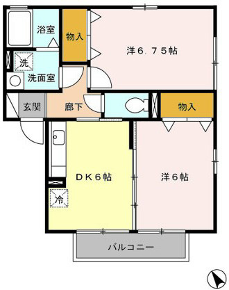 セジュール芹沢 202号室 間取り