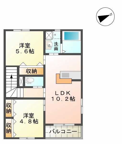 ラークヒル 201号室 間取り