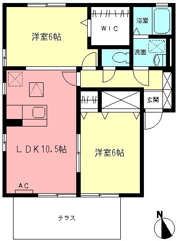 ロイヤルコートＢ 101号室 間取り