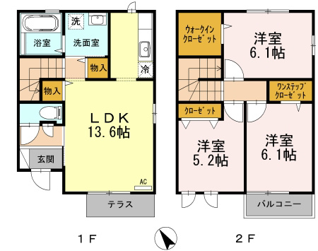 K・fines C棟 103号室 間取り