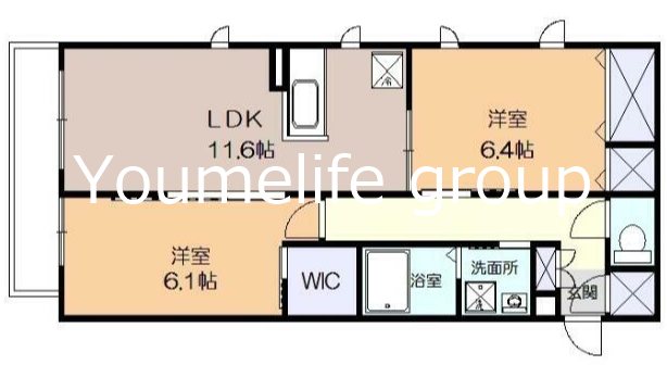 グランクラージュⅠ 102号室 間取り