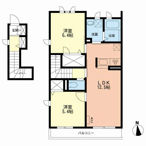 クレアージュＡ 203号室 間取り