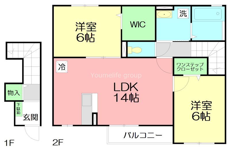 ハイネスB 202号室 間取り