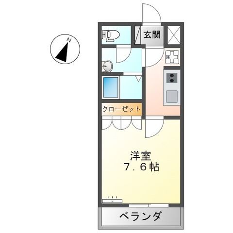 グランドコート 202号室 間取り