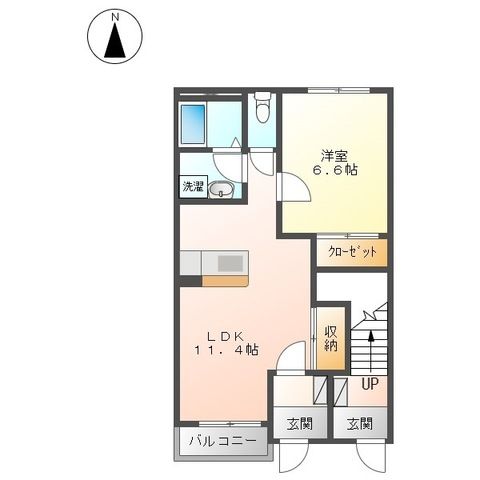 プロニティHY 103号室 間取り