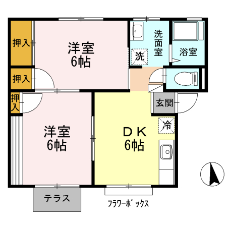 アーバン中山 101号室 間取り