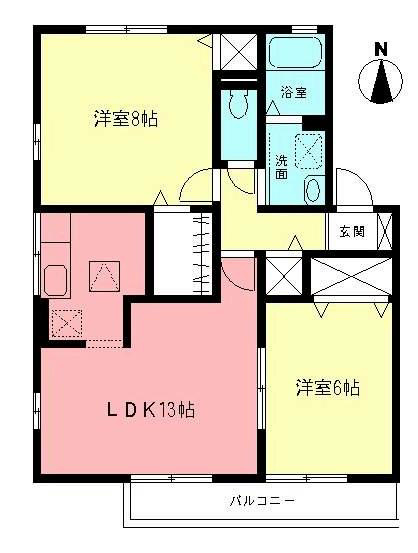 アーバンクレストＢ  間取り