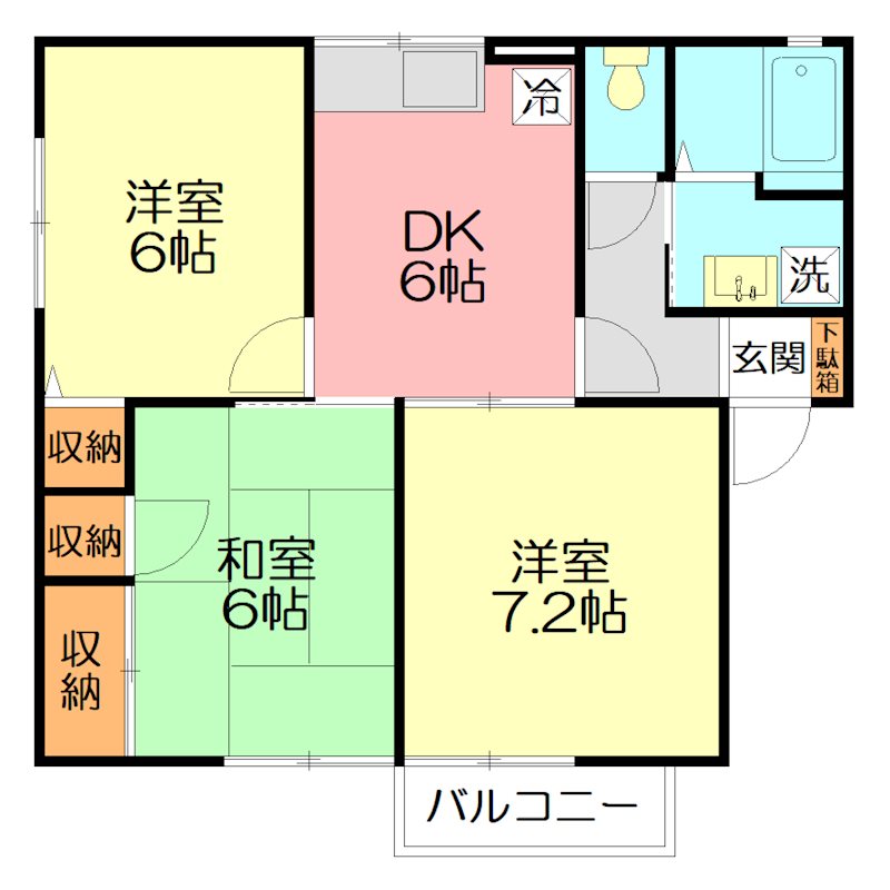グランドュールハイム 201号室 間取り