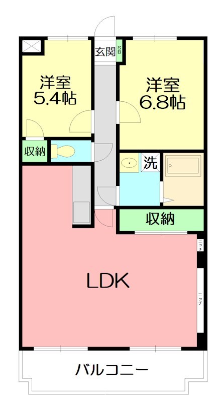 プラザ藤豊 205号室 間取り