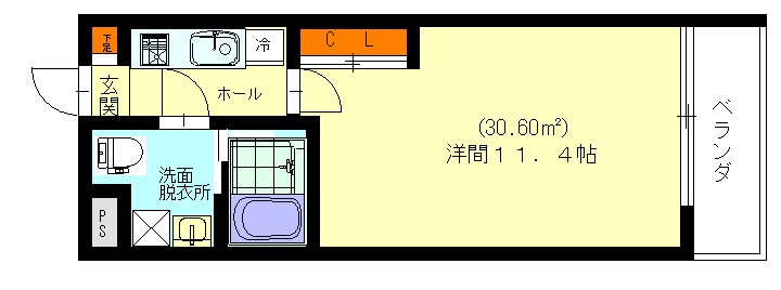 グランコスモ御所 302号室 間取り