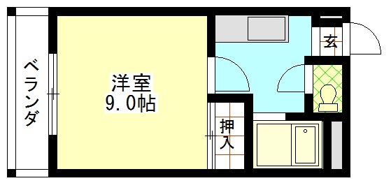 コスモハイツ今出川 101号室 間取り