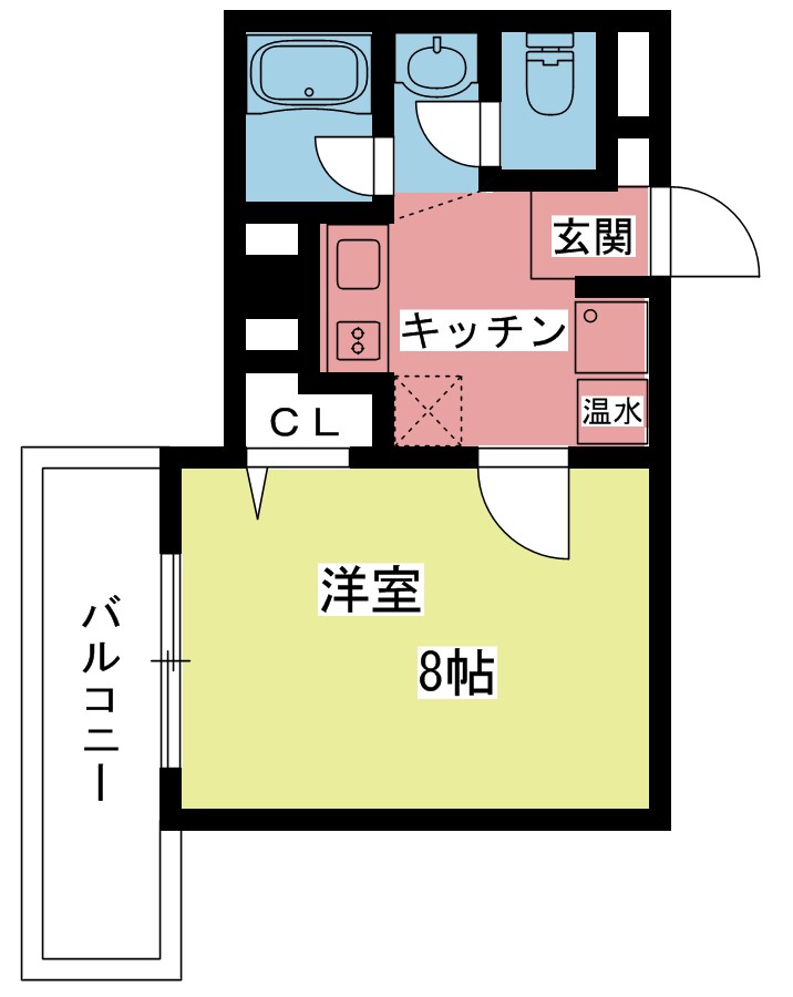 グランコスモ鴨川 408号室 間取り
