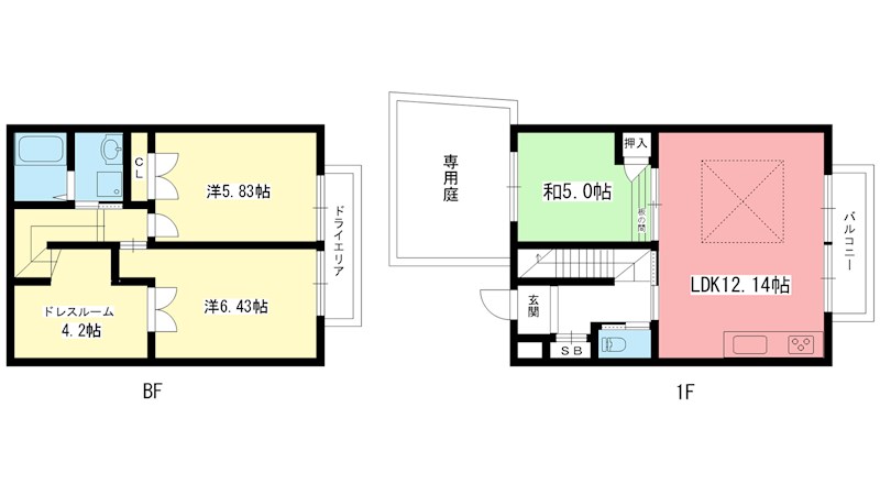 グリーンヒル北白川West 1号室 間取り
