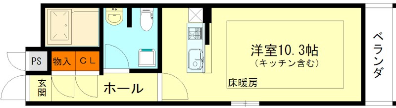 グランコスモ今出川 401号室 間取り