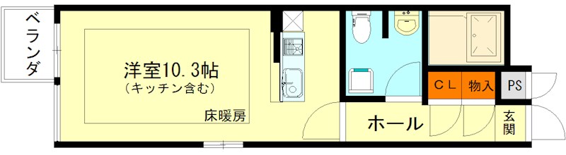 グランコスモ今出川 202号室 間取り