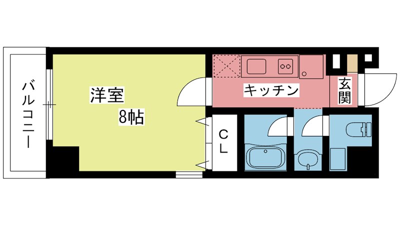 グランコスモ鴨川 801号室 間取り