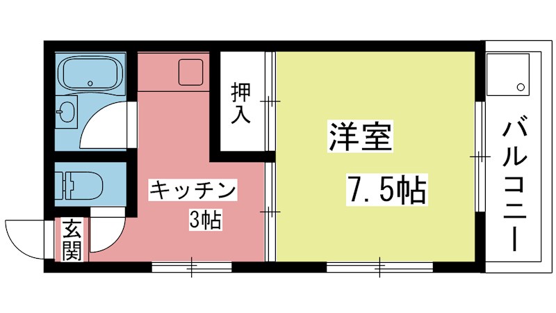 メルシーメゾネット鞍馬口 301号室 間取り