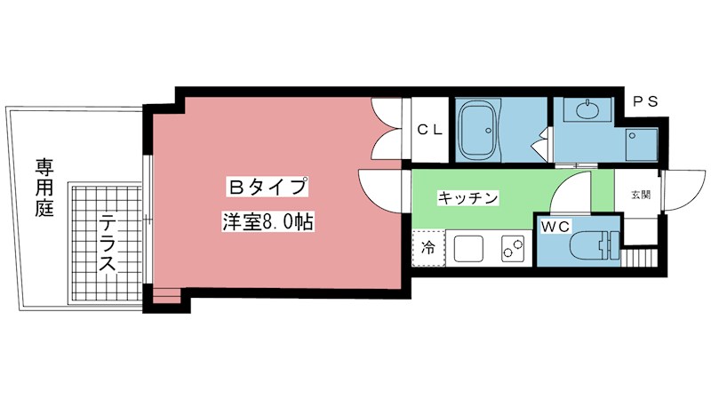 グランデ高野 102号室 間取り