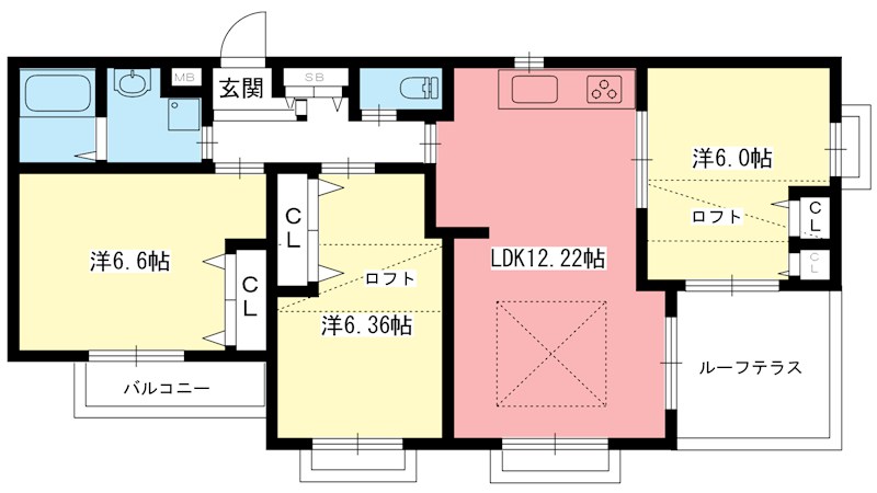 グリーンヒル北白川West 8号室 間取り