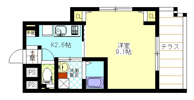 グリーンヒル冷泉通 間取り図