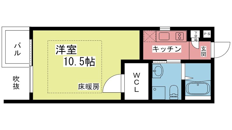 グランコスモ出町 403号室 間取り