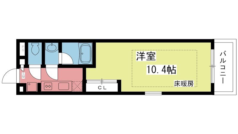 グランコスモ河原町 602号室 間取り