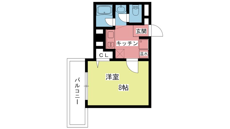 グランコスモ鴨川 608号室 間取り