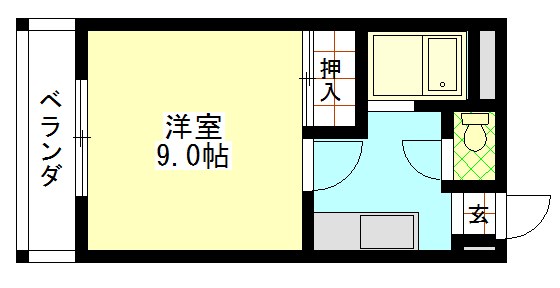 コスモハイツ今出川 102号室 間取り