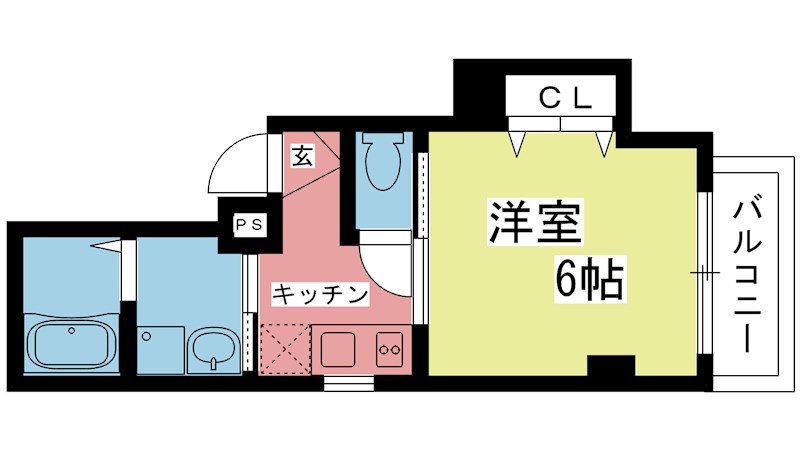グリーンヒル上立売 106号室 間取り