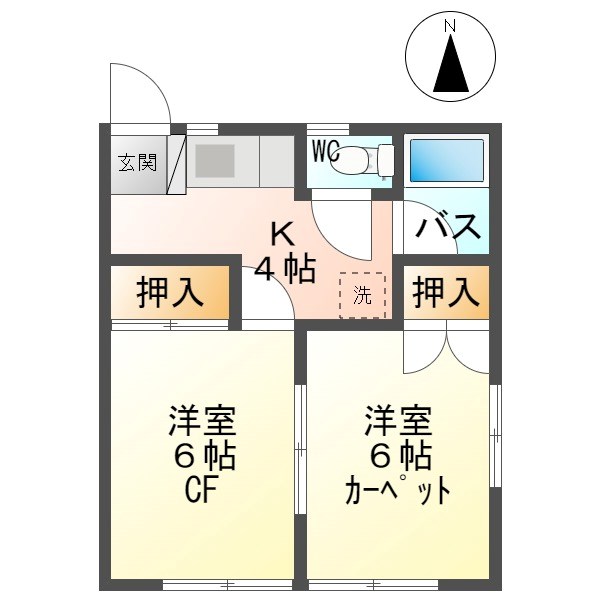 コーポ松の木A 間取り